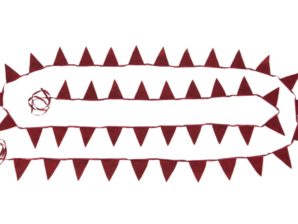 Viirinauha, tummanpunainen