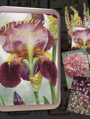 Kortit peltirasiassa, Vintage-kukat, 20 kpl, Sköna Ting