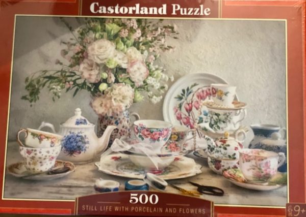 Palapeli, Posliinia ja kukkia, 500 palaa - Castorland Puzzle