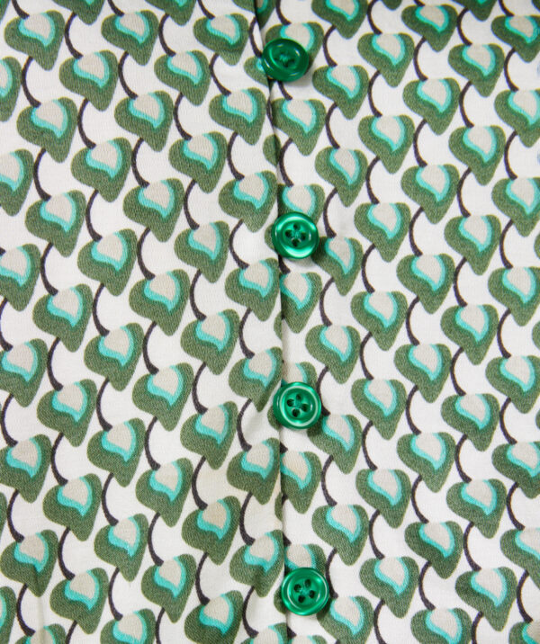 Mekko, vihreä-valkoinen printtikuviolla, koko 42 - Esqualo