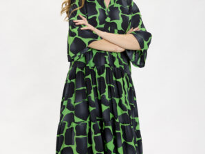 Solvi mekko vihreä-harmaa Ze-Ze