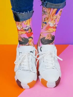 Pin Up Pink sukat – putkimaiset unisex-sukat 35–44