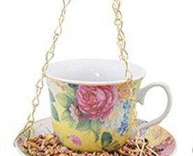 Lintujen teekuppiautomaatti, keltainen