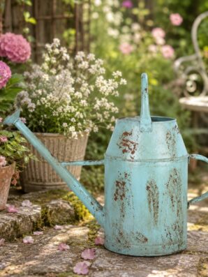 Vintagetyylinen kastelukannu 8,5 L, turkoosi – galvanisoitu teräs