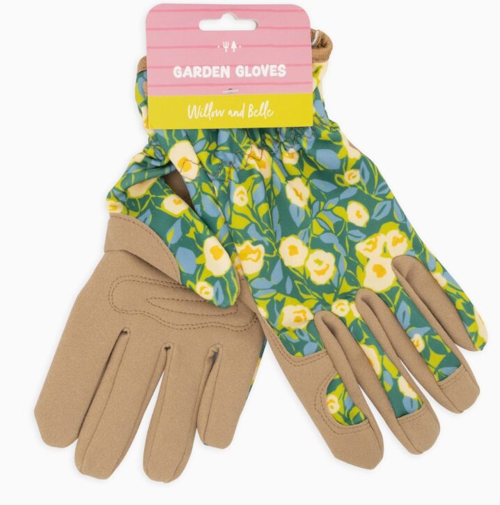 Puutarhakäsineet Floral, sini-vihreä, Willow and Belle