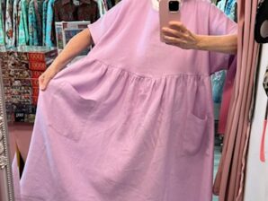 Jättimekko, Syreeni, kukattomat taskut, koko 38-44 - Kukkaiselämää