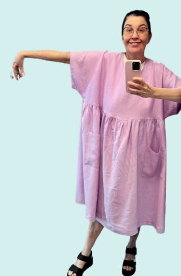 Pellavamekko Syreeni, väljä ja ilmava jättimekko taskuilla - Kukkaiselämää