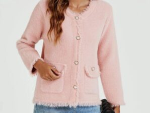 Neuletakki, roosa, koko XL