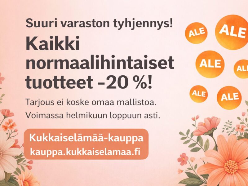 Varaston tyhjennysale!