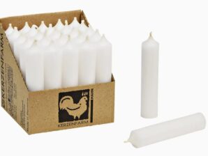 Kynttilä, valkoinen, 10 cm