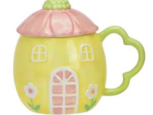 Jättimuki, talo vaaleanpunaisella katolla