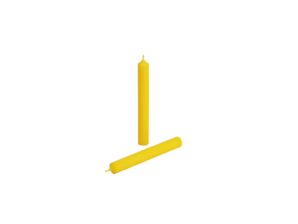 Kynttilä, keltainen, 18 cm