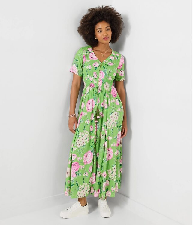 Boheemi kukkakuosinen maksimekko, Flower Garden, koko 46