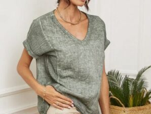 Naisten pellava t-paita – rento ja hengittävä kesäpaita