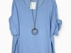 Naisten puuvillapusero – rento ja kevyt kesäpaita korulla