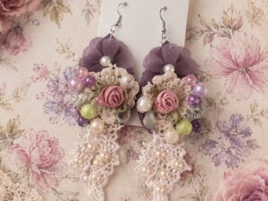 Shabby Rose Dream – uniikit shabby chic -korvakorut | Kukkaiselämää Oma mallisto