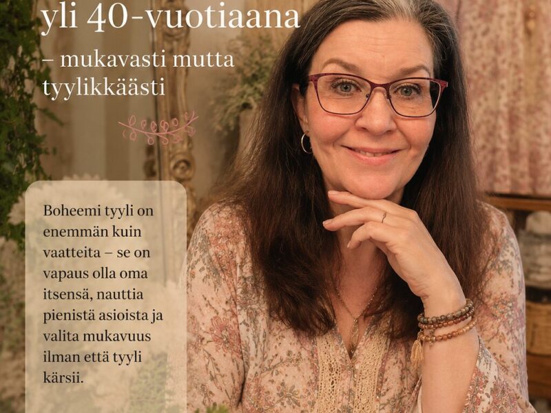 Miten pukeutua boheemisti yli 40-vuotiaana – mukavasti mutta tyylikkäästi