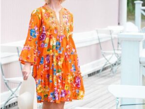 Mekko AIDA, värikäs ja väljä puuvillamekko kesään – AmandaB