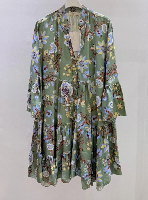 Mekko/tunika, kuosillinen, khaki, yhdenkoon