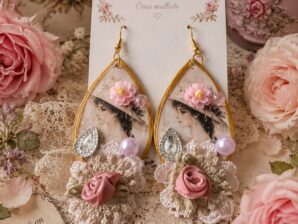 Shabby Rose Lady – uniikit vintagetyyliset korvakorut Kukkaiselämää Oma mallisto