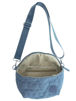 Naisten crossbody-laukku Jill – farkunsininen sydänkuosi