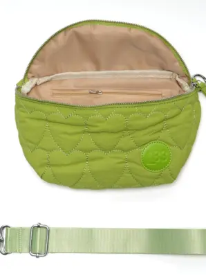 Naisten crossbody-laukku Jill – sammalenvihreä sydänkuosi