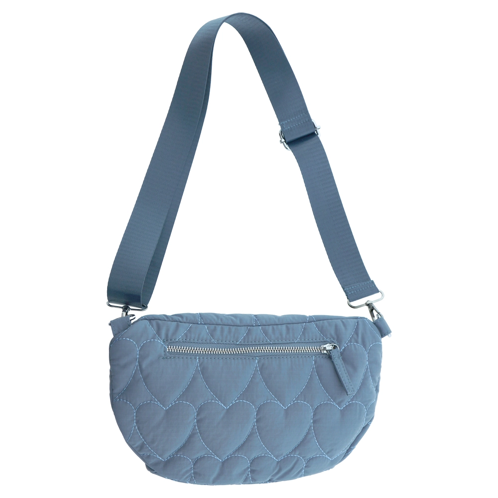 Farkunsininen crossbody-laukku Jill takaa vetoketjutaskulla