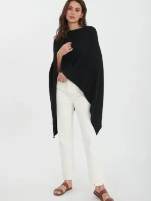 Musta kashmirponcho Margot