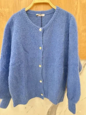 Adele Kid Mohair -neuletakki – sininen
