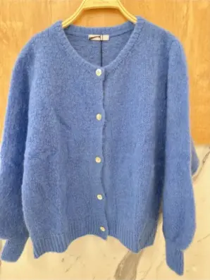Adele Kid Mohair -neuletakki – sininen