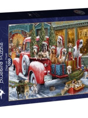 Koira-aiheinen palapeli Dogs on Truck 1000 palaa Bluebird
